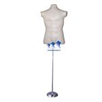 Inflatable Male Torso, Large with MS1 Stand, Ivory